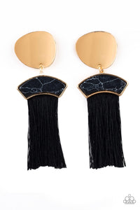 Paparazzi Insta Inca - Gold Earring - Bauble and Bling Boutique 