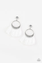 Load image into Gallery viewer, Paparazzi Spartan Spirit - White Earring - Bauble and Bling Boutique 