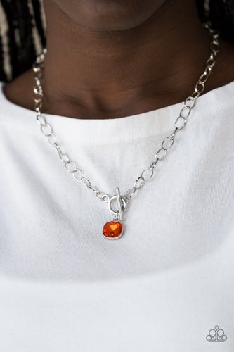 Paparazzi Dynamite Dazzle - Orange Necklace - Bauble and Bling Boutique 