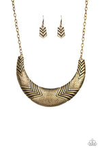 Load image into Gallery viewer, Paparazzi Geographic Goddess - Brass Necklace - Bauble and Bling Boutique 