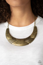 Load image into Gallery viewer, Paparazzi Geographic Goddess - Brass Necklace - Bauble and Bling Boutique 