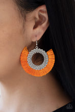Cargar imagen en el visor de la galería, Paparazzi Fringe Fanatic - Orange Earring - Bauble and Bling Boutique 