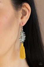 將圖片載入圖庫檢視器 Paparazzi Tiki Tassel - Yellow Earring - Bauble and Bling Boutique 