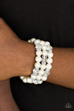 Load image into Gallery viewer, Paparazzi Undeniably Dapper - White Bracelet - Bauble and Bling Boutique 
