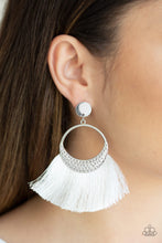 Cargar imagen en el visor de la galería, Paparazzi Spartan Spirit - White Earring - Bauble and Bling Boutique 